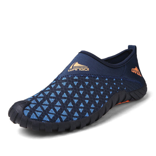 Mens Barefoot Shoes Running Blue/Black Footwear For Men Summer Jogging Shoes Men Slip On Running Shoes Lightweight Walking Shoes