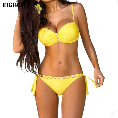 INGAGA New Push Up Swimwear Bikini Set for Women