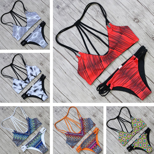 Hot Sale on Brazilian Beachwear PushUp Bikini Set at lovelyvogue