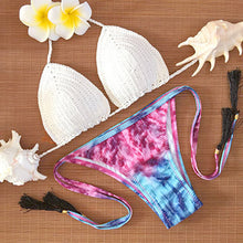 Sexy Summer Bikini Set Bathing Suit Swimwear Women Bikini Soprtswear 2017 Brazil Swimming Suit Crochet HandMade Outside Push Up