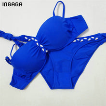 INGAGA New Push Up Swimwear Bikini Set for Women
