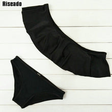 Riseado Summer Ruffle Bikinis Set Swimwear Women Sexy 2017 Low Waist Bottom Swimsuit Beach Bathing Suits