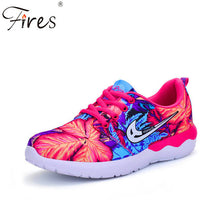 Woman Sports Shoes Girl Light Running Shoes Trendy Sneakers 3 Colors Leaves Style Flats Walking Shoes For Women Zapatillas Mujer