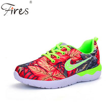 Woman Sports Shoes Girl Light Running Shoes Trendy Sneakers 3 Colors Leaves Style Flats Walking Shoes For Women Zapatillas Mujer