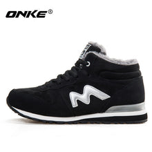 Onke 2017 Winter Running Shoes Men Suede Leather Sport Shoes Woman Running Snow Shoes Outdoor Walking Shoe Size 36-45