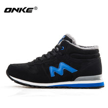 Onke 2017 Winter Running Shoes Men Suede Leather Sport Shoes Woman Running Snow Shoes Outdoor Walking Shoe Size 36-45