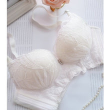 Hot Embroidery Floral Lace Push Up Bra Set For Women