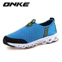 Onke 2016 Running Shoes for Men Women Super Light Mesh Sport Shoes Woman Breathable Sneakers Outdoor Blue Runner Shoes